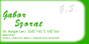 gabor szorat business card